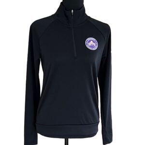 Nike DriFit 1/4 zip black jacket, U Albany Great Danes size XS